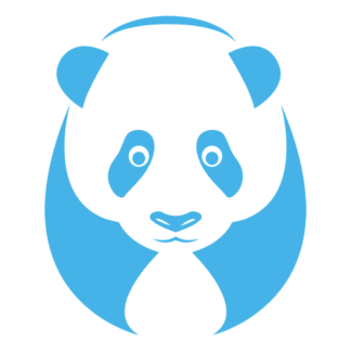 Big Panda Decal (Baby Blue)